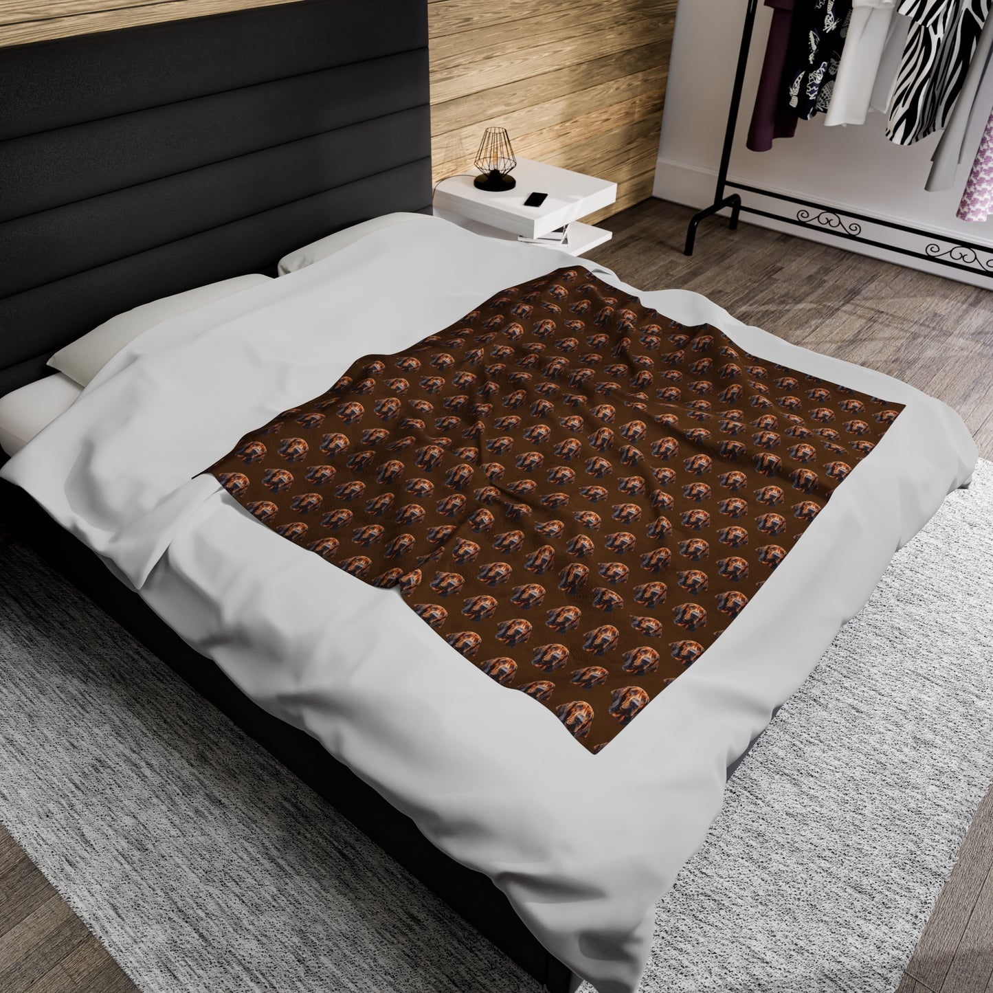 Bloodhound Velveteen Plush Blanket