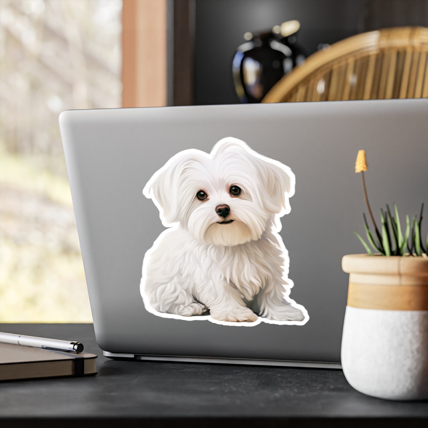 Maltese Sticker - Vinyl Dog Decals