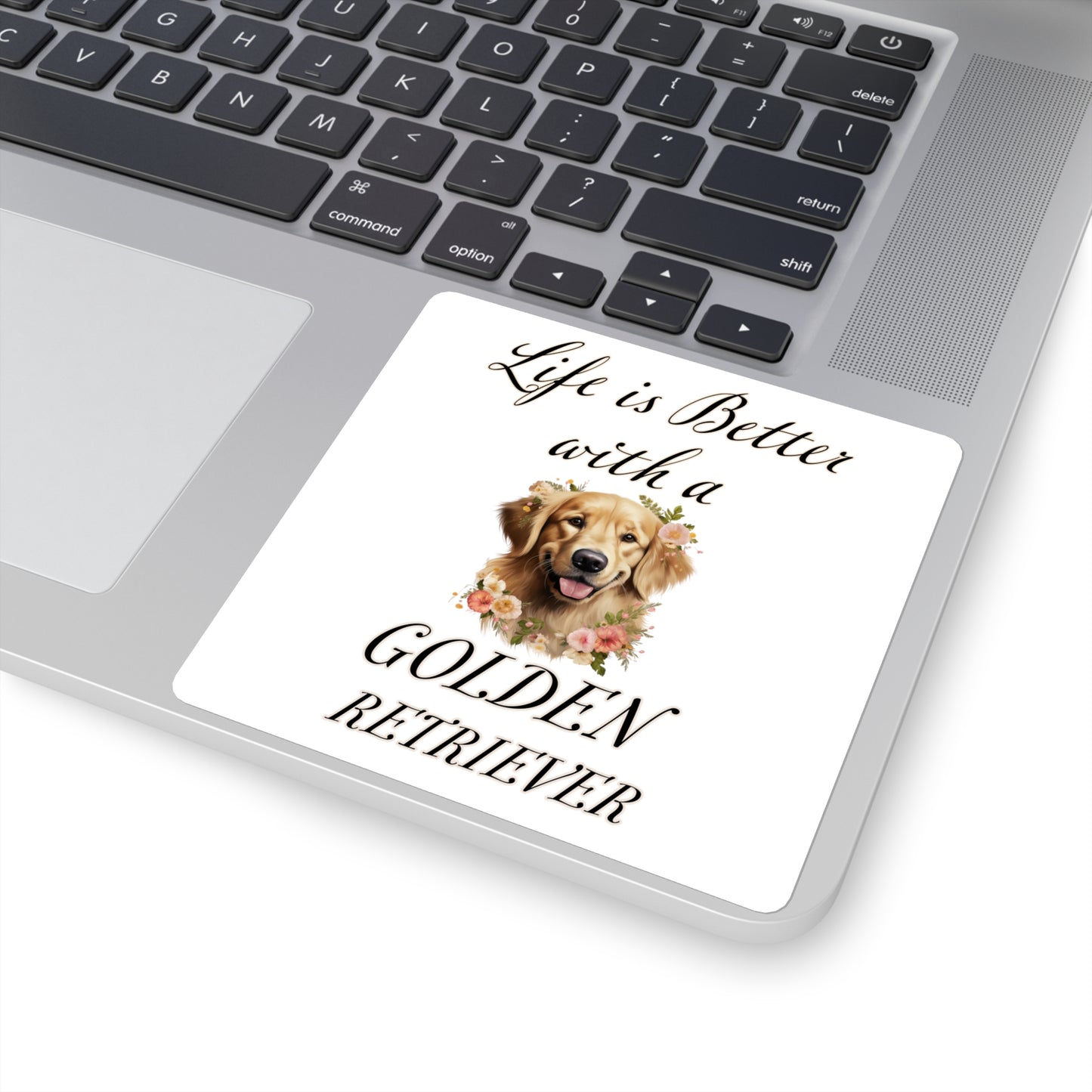 Life is Better with a Golden Retriever Square Stickers