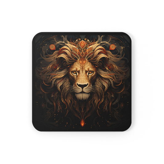 Lion Coaster Set - Corkwood