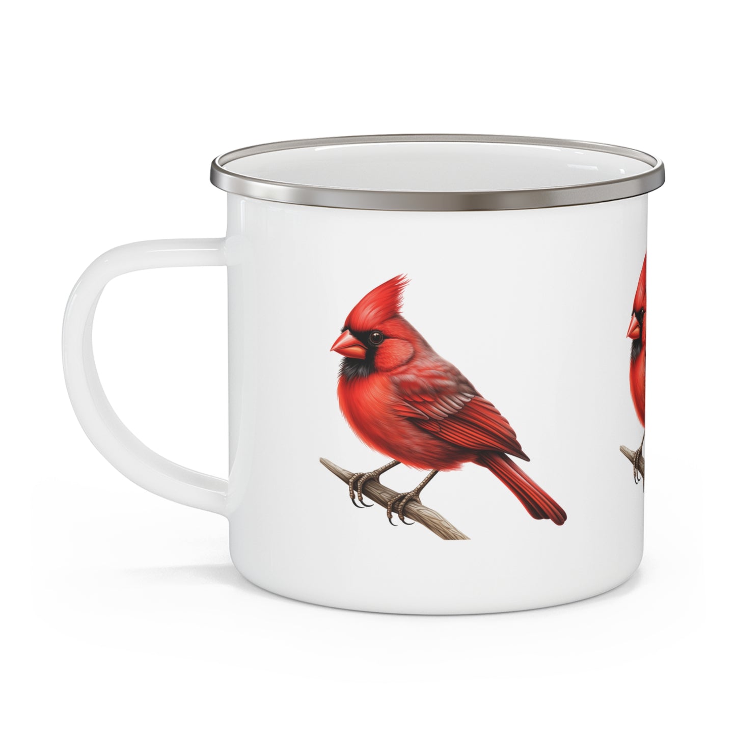 Cardinal Enamel Camping Mug - Bird Lover Gift
