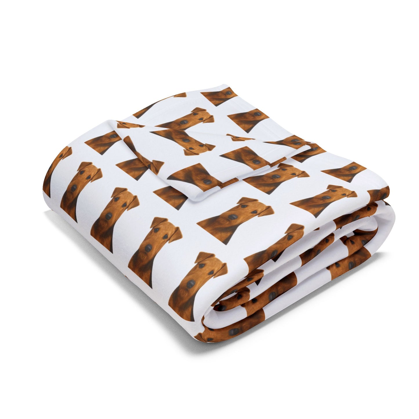 Airedale Terrier Fleece Blanket, Dog Design Cozy Arctic Throw for Dog Lovers, Animal Print Home Decor, Winter Gift Idea, Pet Owner Present