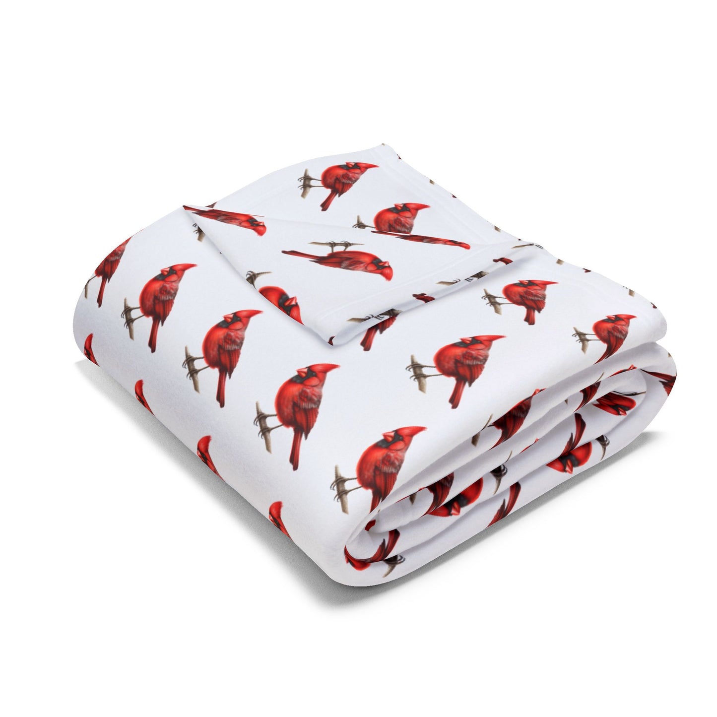 Cardinal Blanket - Bird Lover Gift - Arctic Fleece