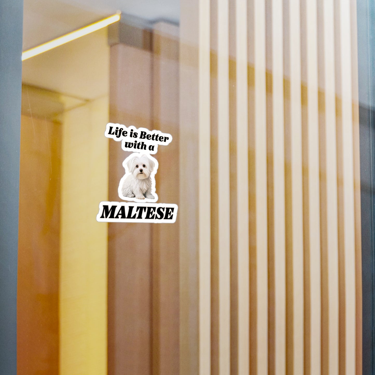 Maltese Sticker - Vinyl Dog Decals