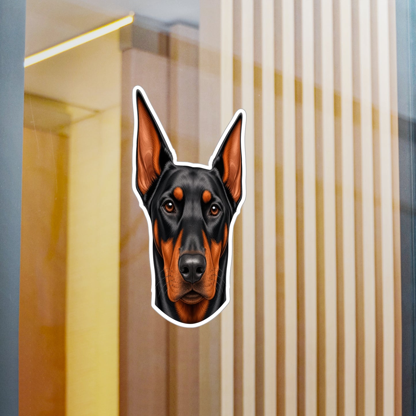 Doberman Pinscher Sticker | Waterproof Vinyl Decal | Dog Lover Gift