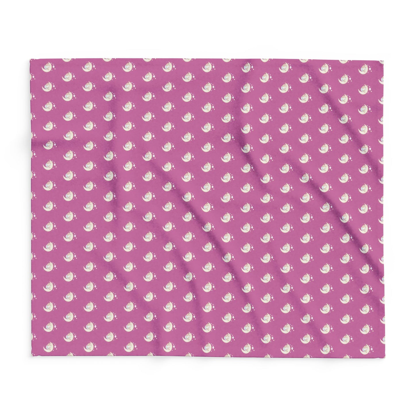 Fleece Blanket, cozy home decor, winter blanket, nursery decor, baby shower gift, cute bunny, moon design