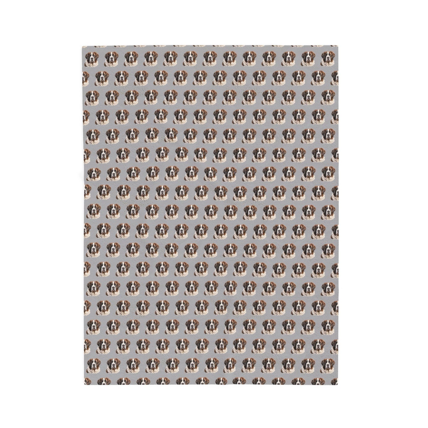 St. Bernard Blanket (Velveteen Plush, Grey)
