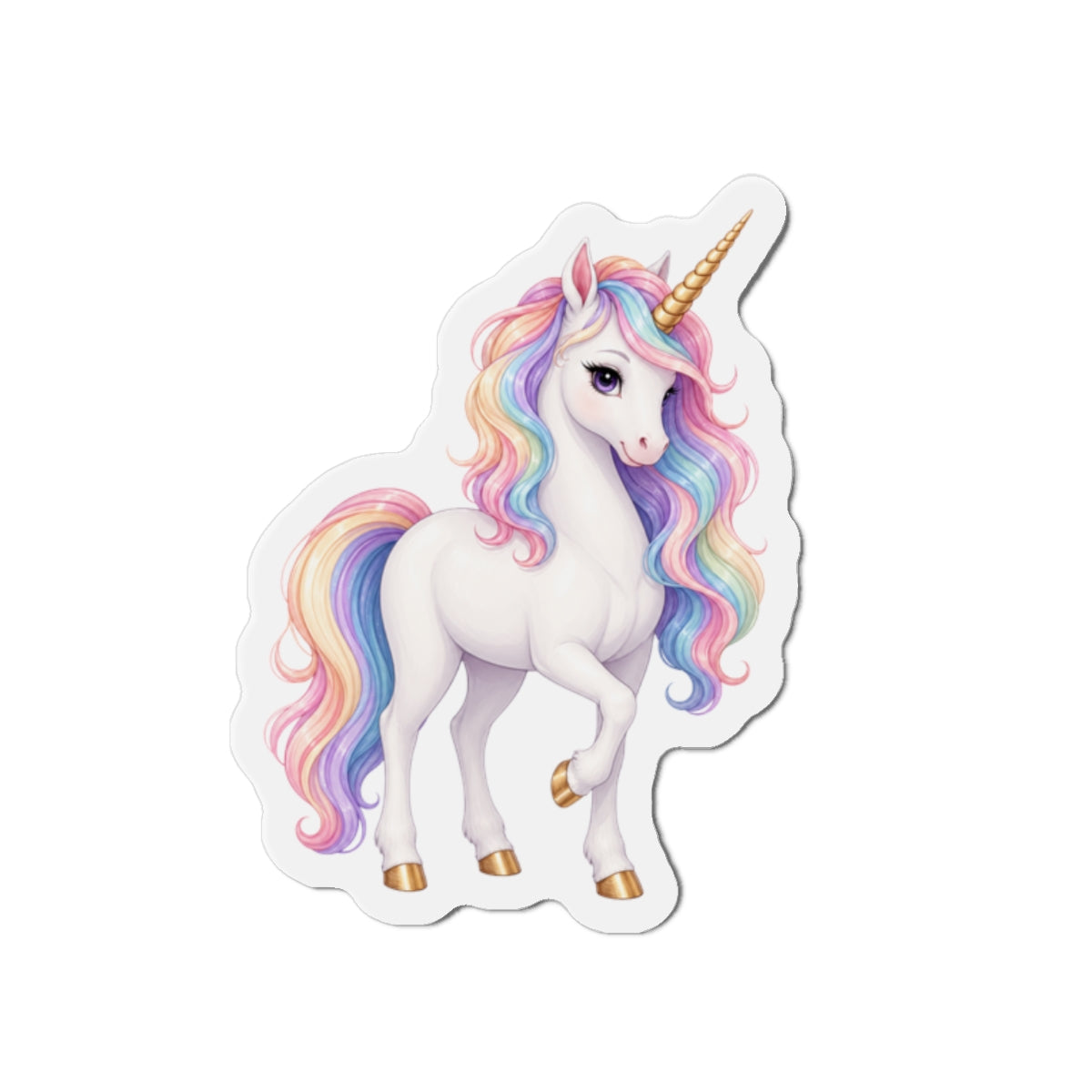 Unicorn Cartoon Magnet - Animal Lover Gift