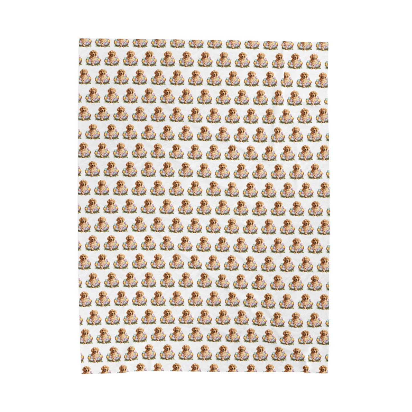 Easter Golden Retriever Blanket (Velveteen Plush)