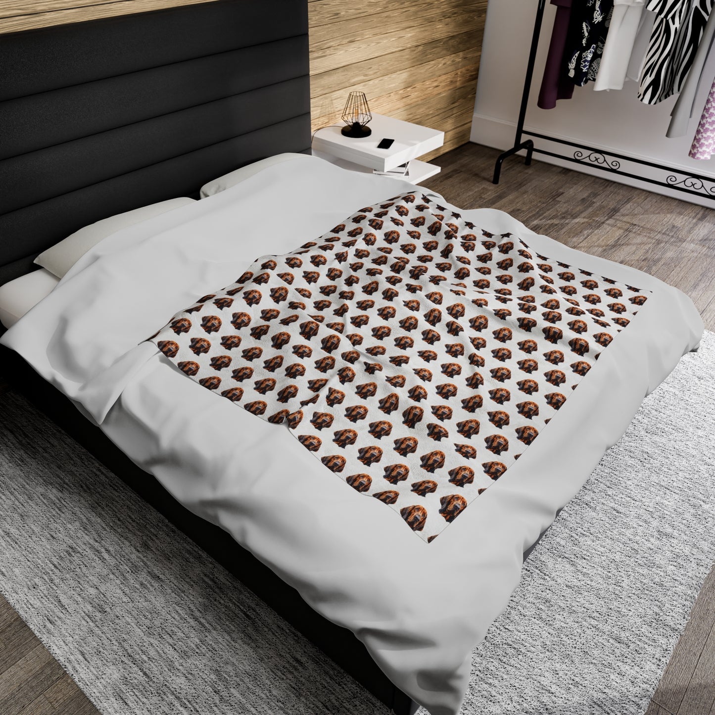 Bloodhound Velveteen Plush Blanket