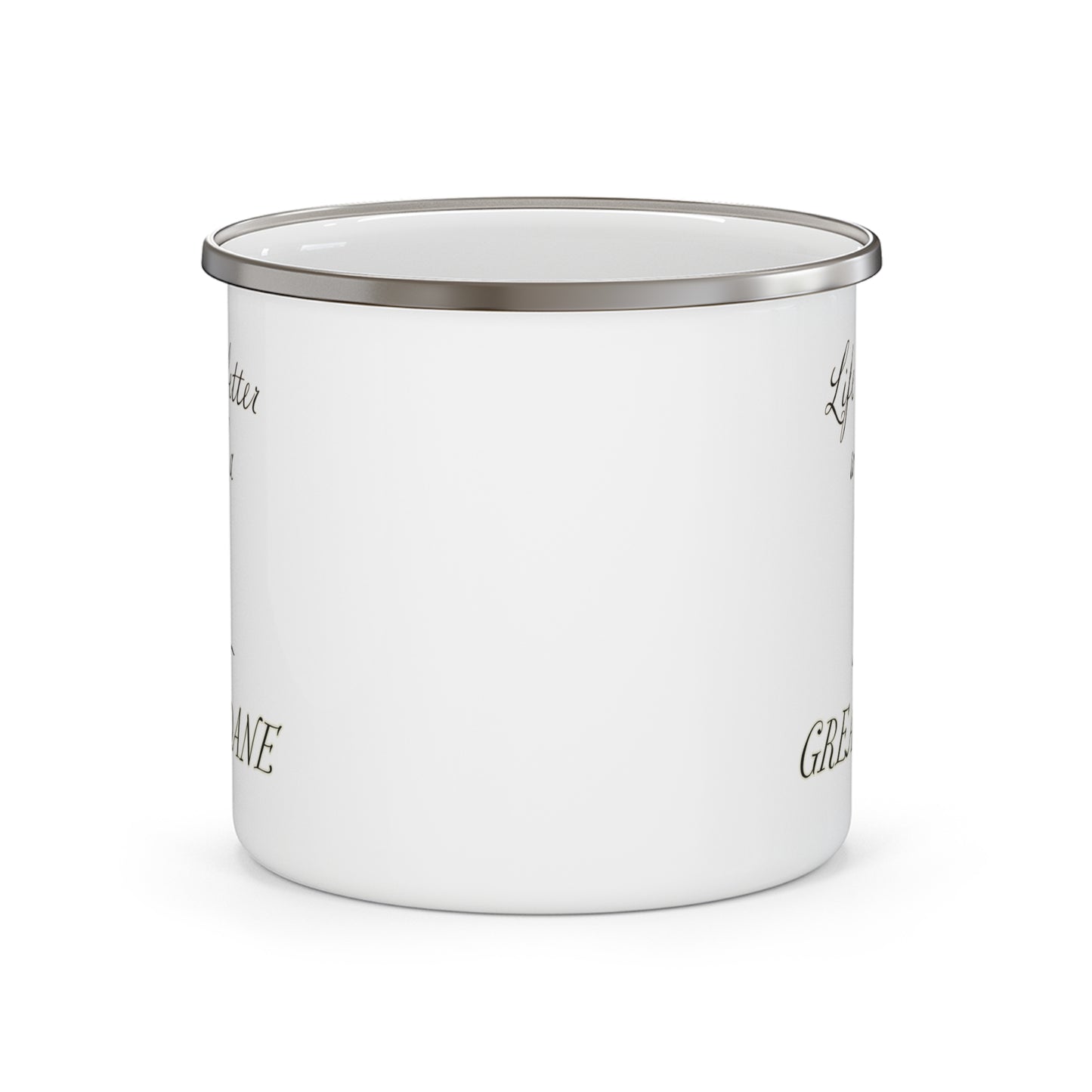 Life is Better with a Great Dane Mug,  Enamel Camping Mug