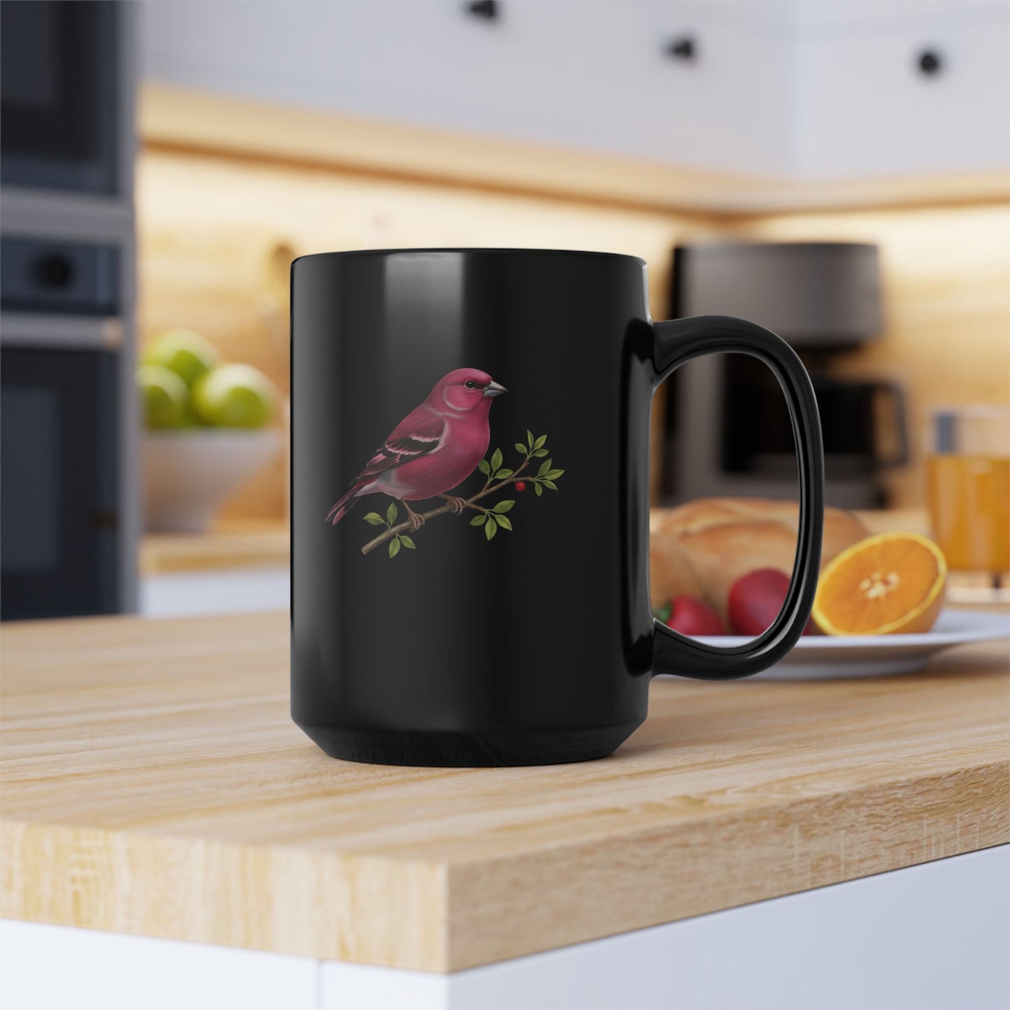 Bird Lover Mug, Finch Ceramic Cup, Nature Enthusiast Drinkware, Gift for Bird Watcher, Wildlife Coffee Mug