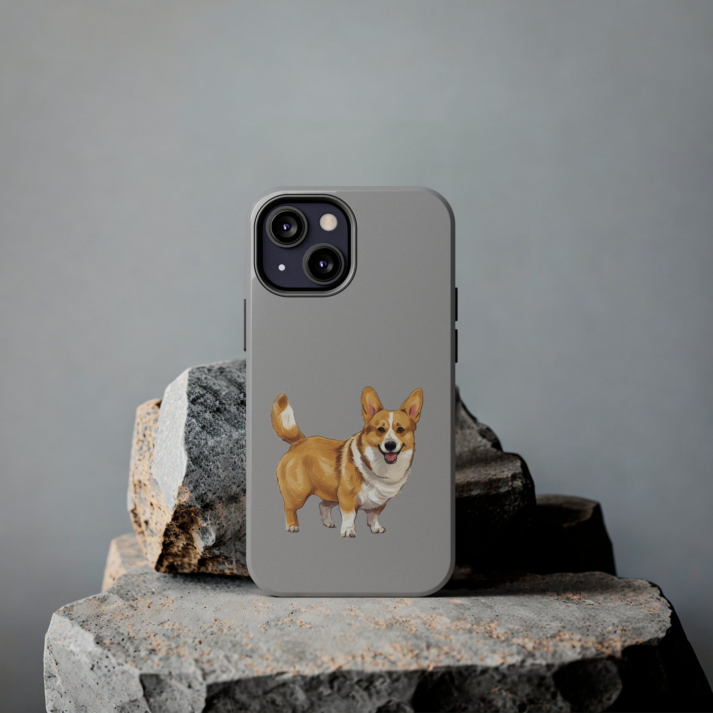Light Grey Corgi Tough Phone Case