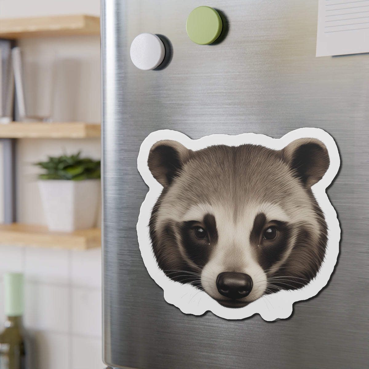 Badger Magnet, Cute Animal Fridge Decor, Forest Creature Kitchen Decoration, Woodland Theme Locker Magnet, Wildlife Lover Gift, Small