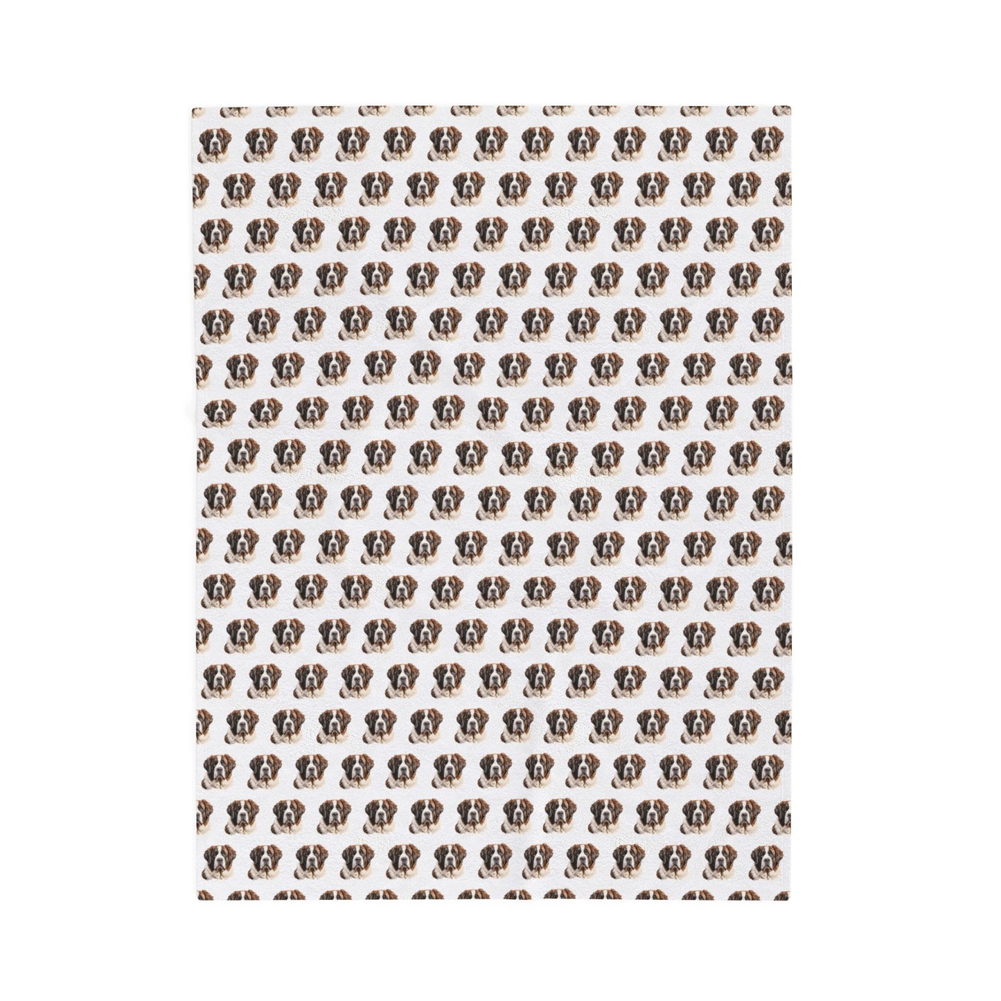 St. Bernard Blanket (Velveteen Plush, White)