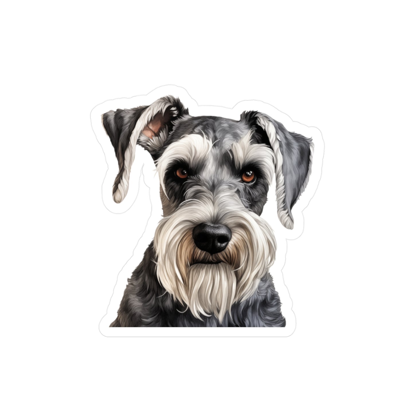 Schnauzer Sticker - Kiss-Cut Dog Vinyl Decals