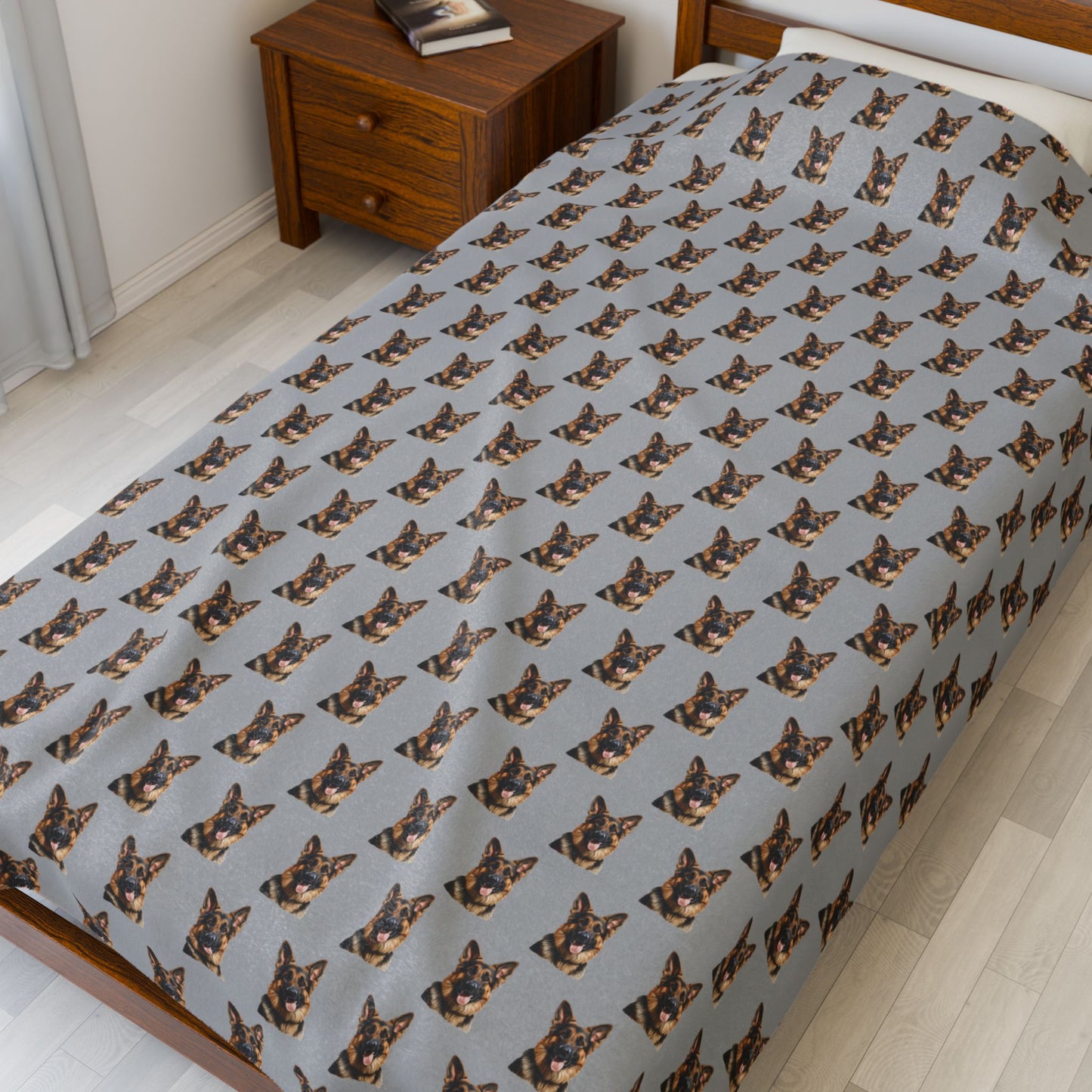 German Shepherd Velveteen Plush Blanket