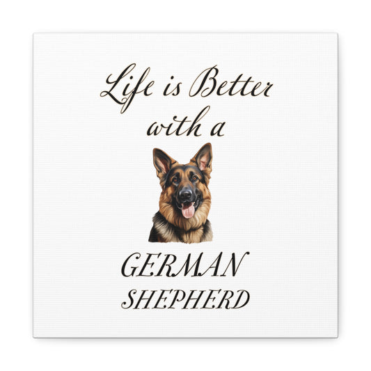 German Shepherd Art - Dog Print - Canvas Gallery Wraps