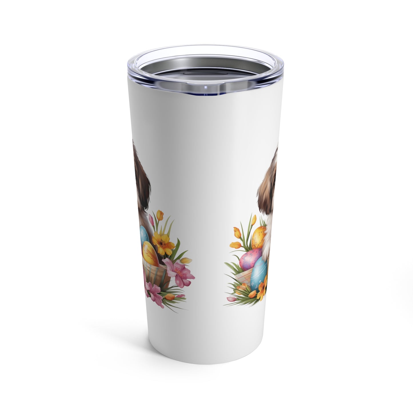 Shih Tzu Easter Stainless Steel Tumbler 20oz (White)