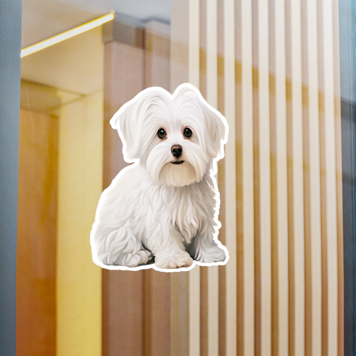 Maltese Sticker - Vinyl Dog Decals