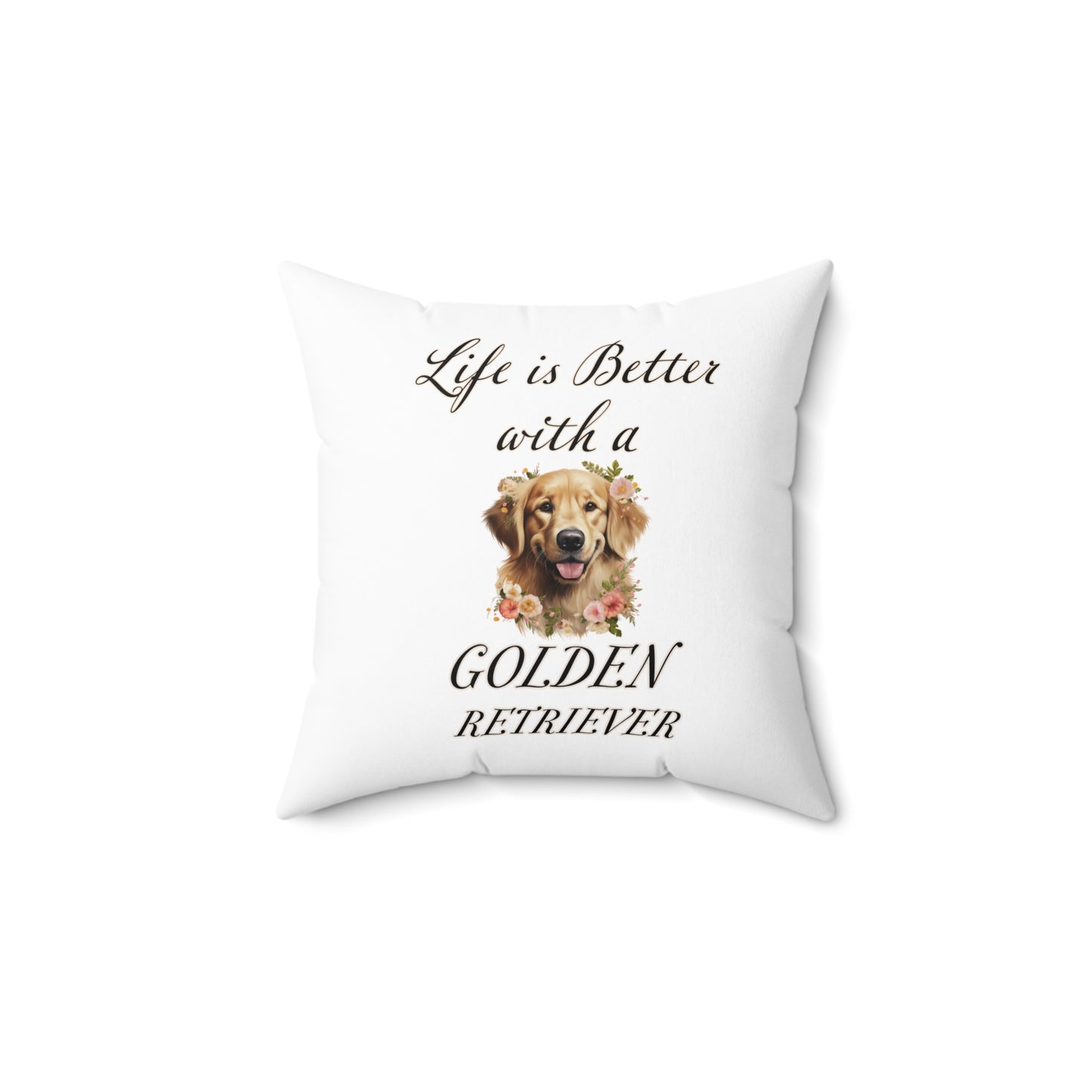 Golden Retriever Pillow - Dog Throw Cushion