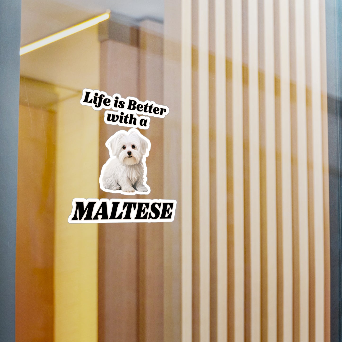Maltese Sticker - Vinyl Dog Decals