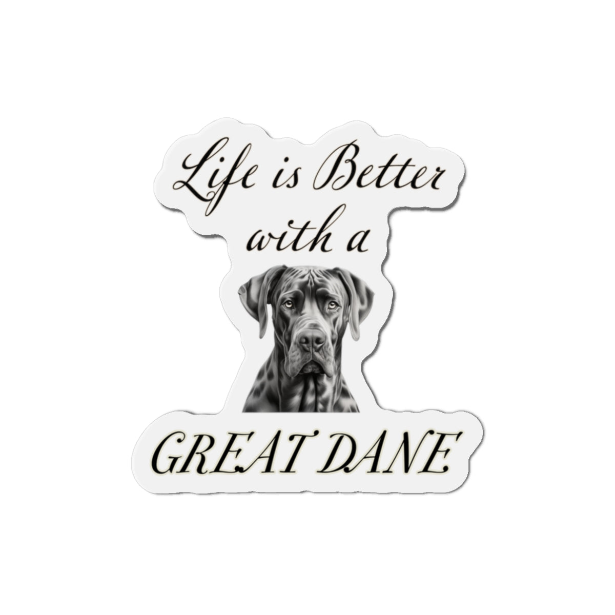 Great Dane Magnet - Die Cut Dog Magnet