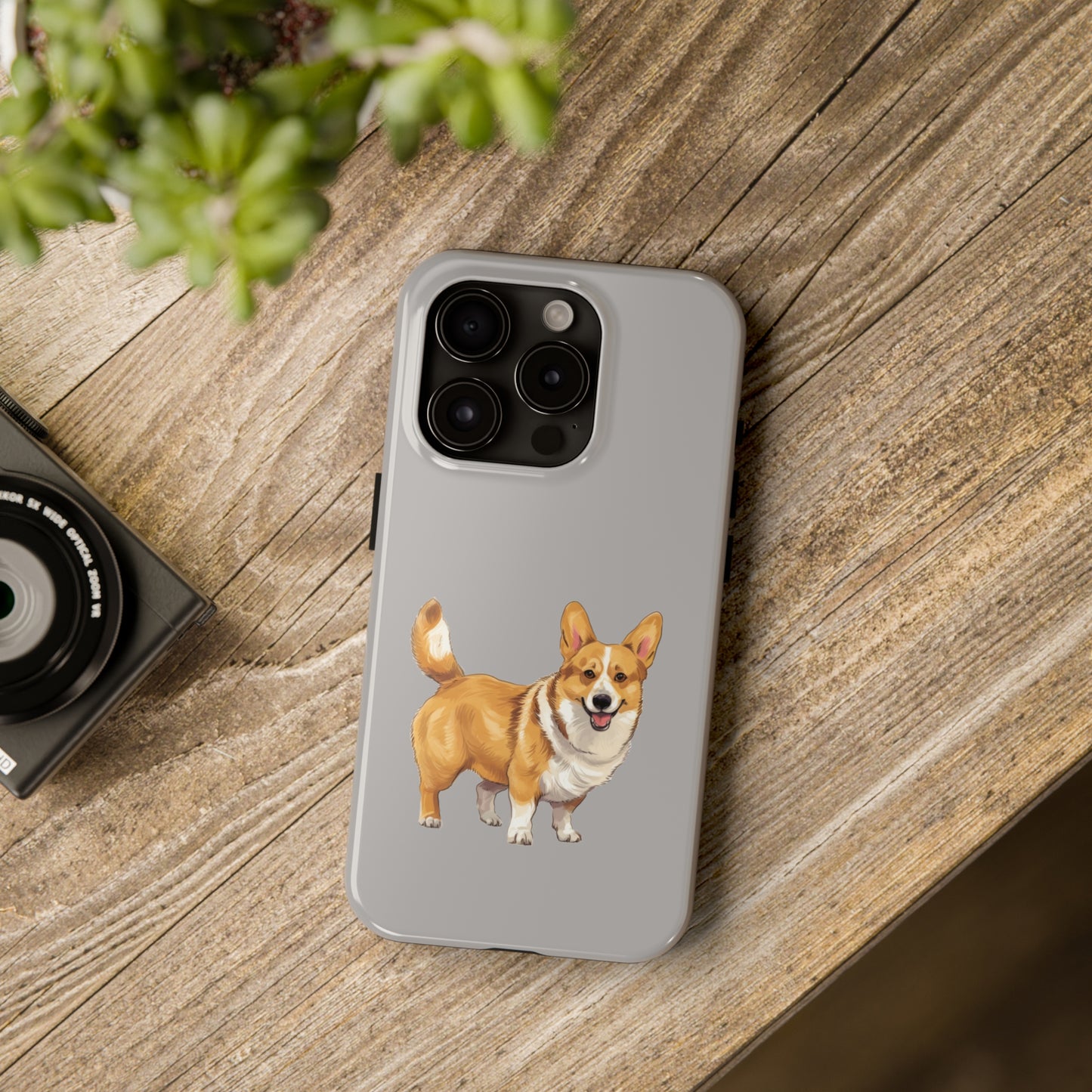 Light Grey Corgi Tough Phone Case