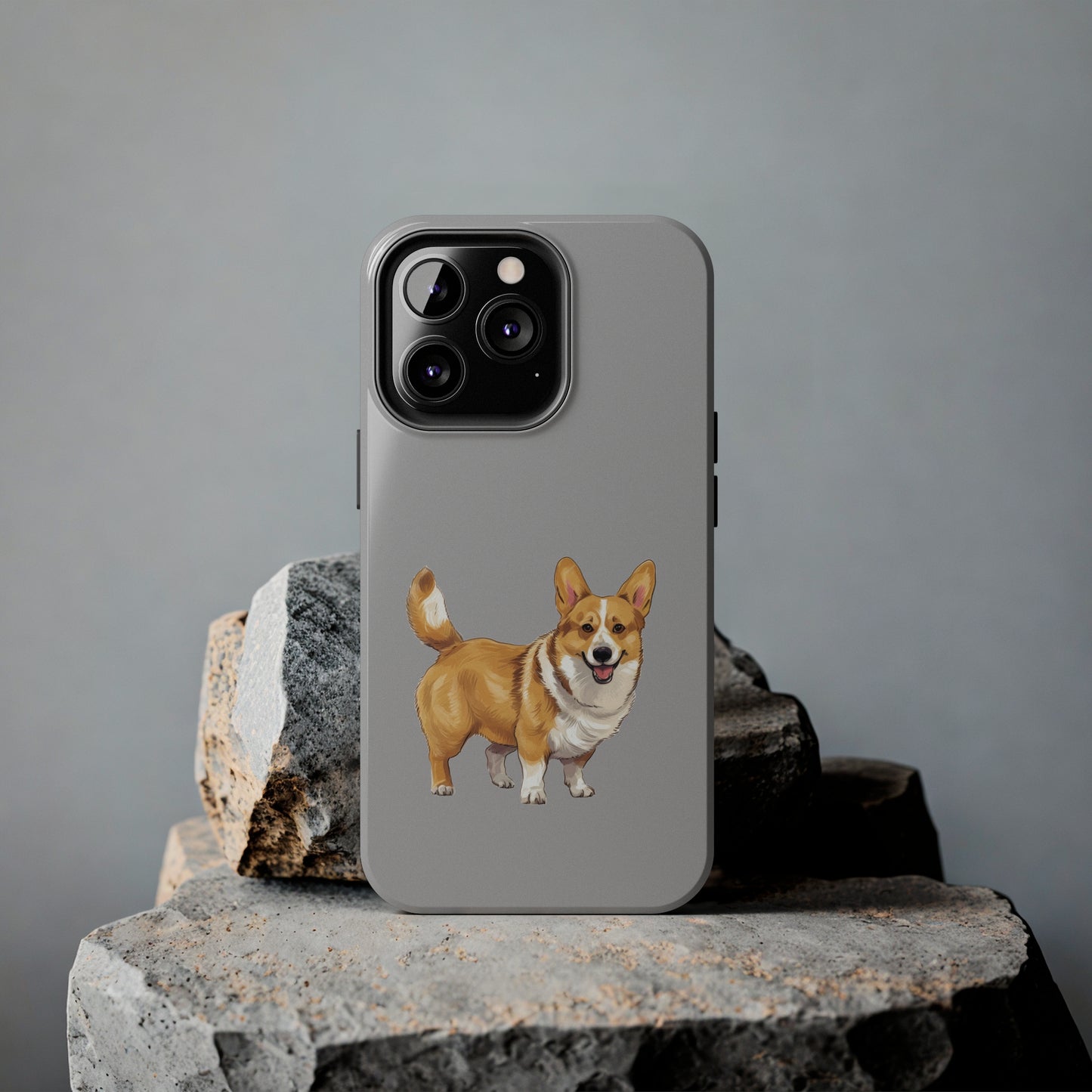 Light Grey Corgi Tough Phone Case