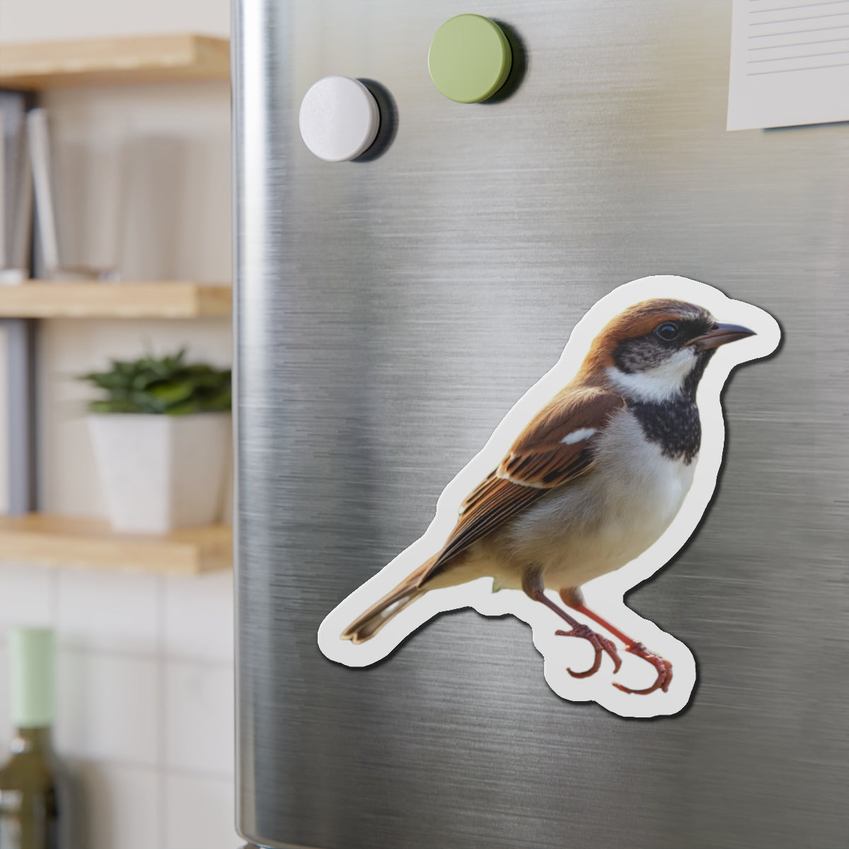 Sparrow Magnet Die-Cut Magnets, Bird Fridge Magnets, Animal Kitchen Decor, Cute Bird Magnets, Refrigerator Decorations