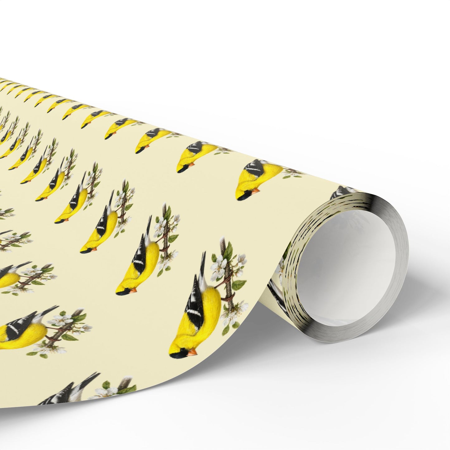 Goldfinch Pattern Wrapping Paper | Bird Gift Wrap Roll