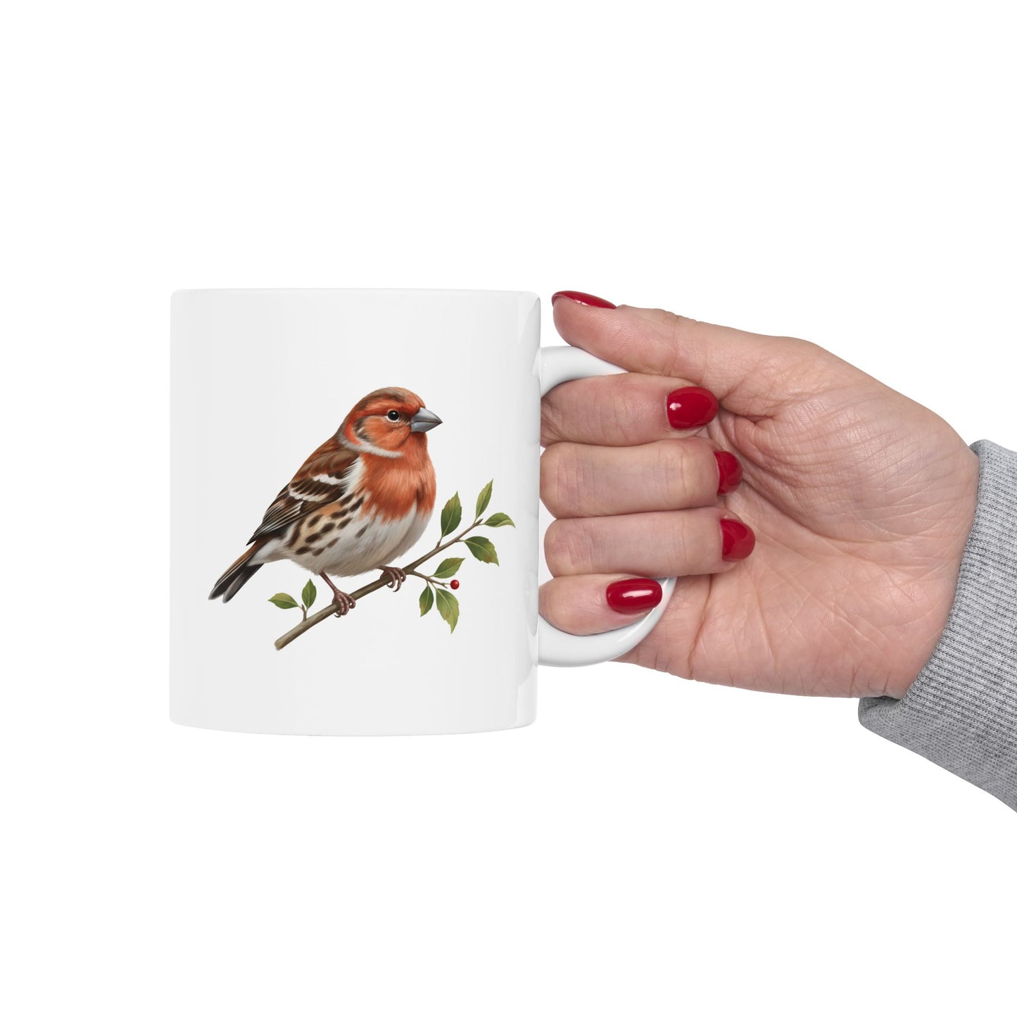 Finch Mug - Bird Lover Gift, Ceramic Coffee Cup, Animal Print Tea Mug, Nature Inspired Drinkware, Wildlife Enthusiast Present