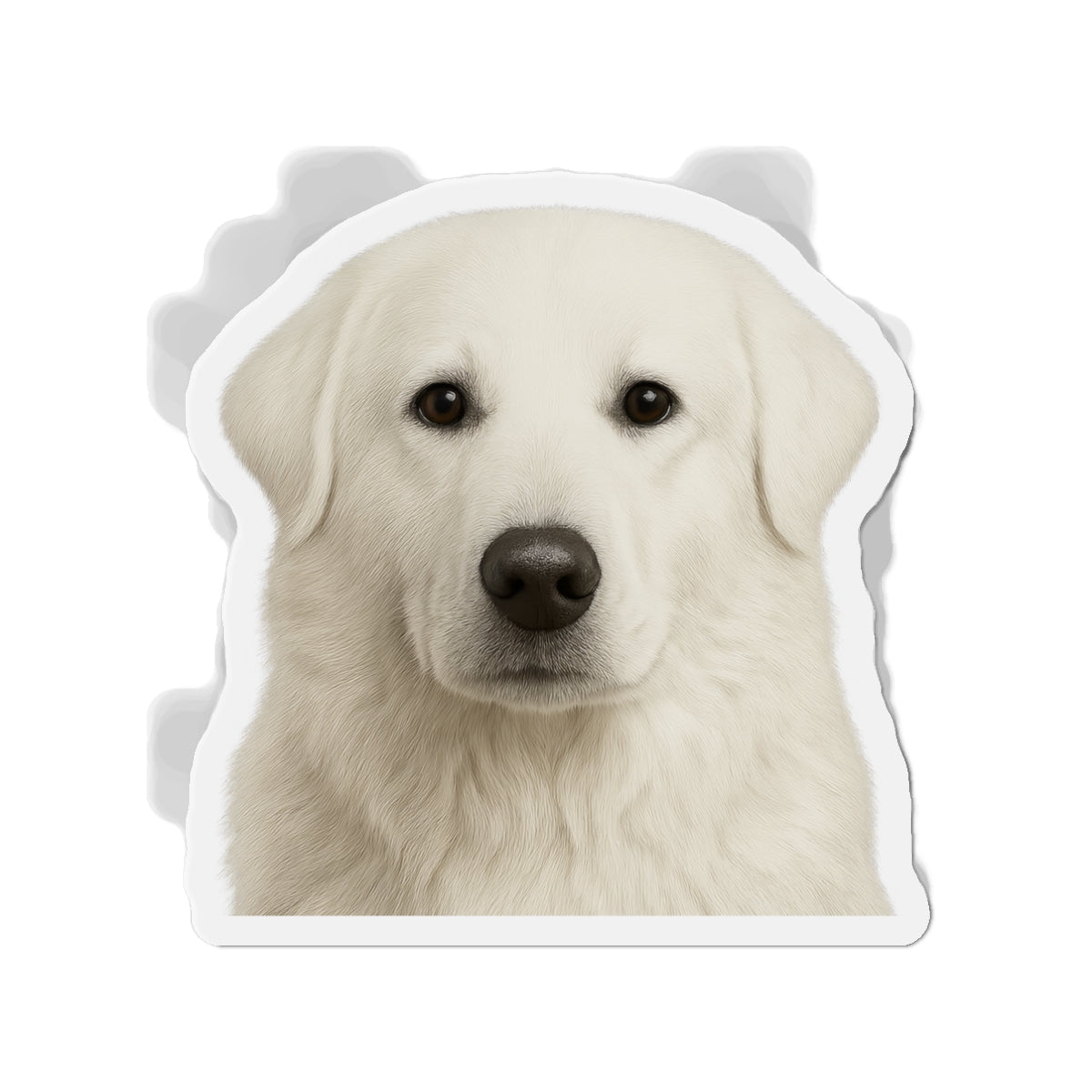 Akbash Die-Cut Magnet, Fridge Magnet, Cute Dog Magnet, Animal Lover Gift, Pet Owner Decor, Kitchen Decor