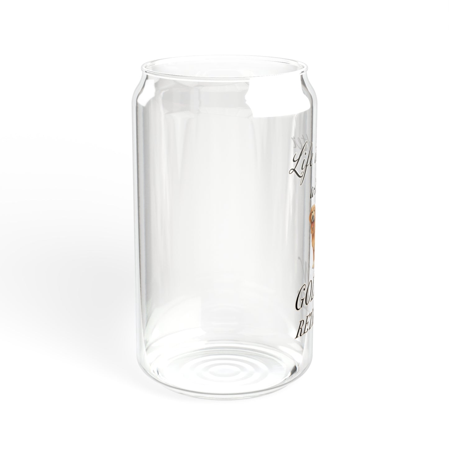 Golden Retriever Sipper Glass, 16oz