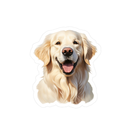 White Golden Retriever Sticker - Dog Vinyl Decals