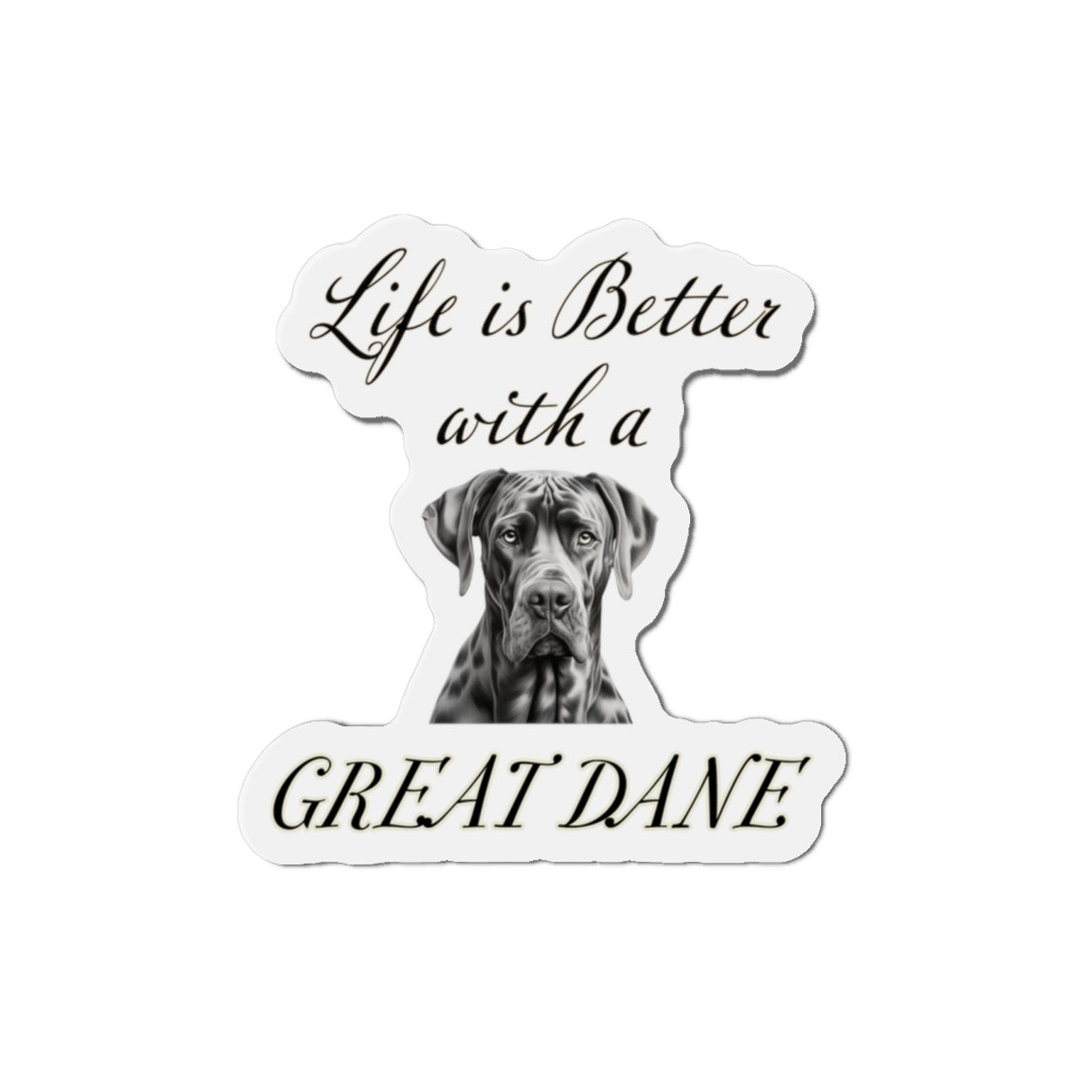 Great Dane Magnet - Die Cut Dog Magnet