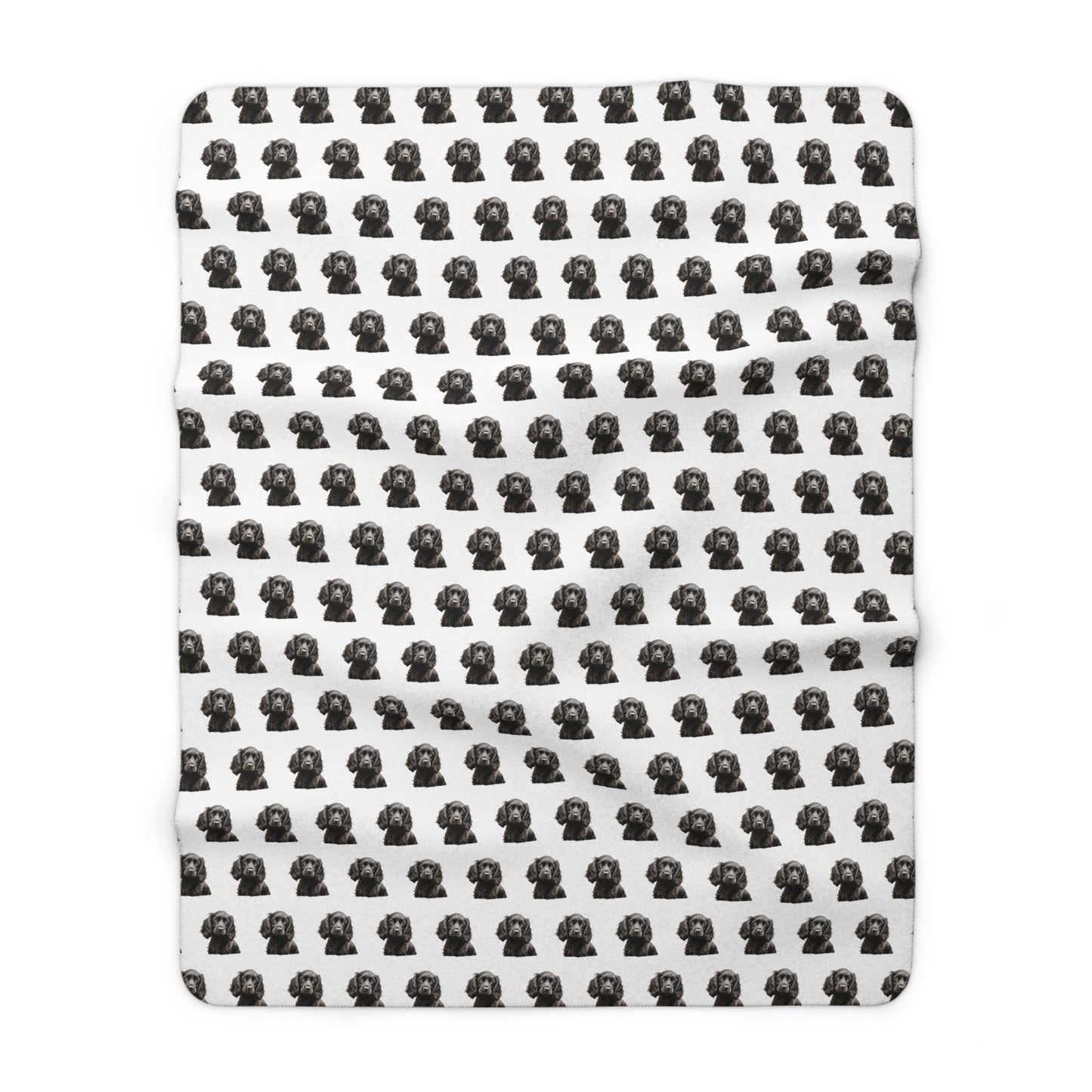 Sherpa Fleece Blanket, Dog Lover Gift, Pet Owner Decor, Black Cocker Spaniel Throw, Cozy Animal Print Bedding, Home Living Room Accent,