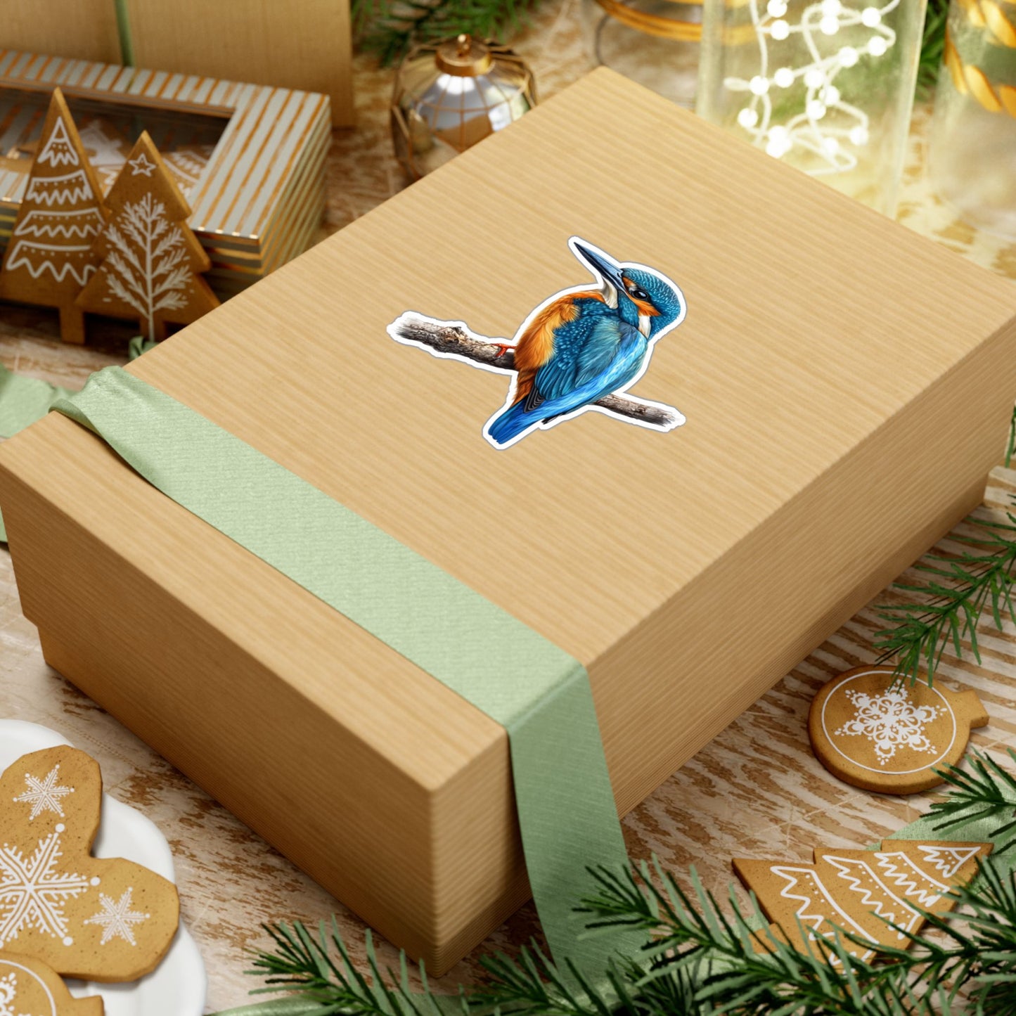 Kingfisher Sticker - Nature Lover Vinyl Decal, Bird Enthusiast Laptop Sticker, Wildlife Water Bottle Decoration, Animal Theme Car Decal,