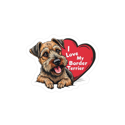 Border Terrier Kiss-Cut Vinyl Decals Stickers, Dog Lover Gift, Car Decals, Laptop Stickers, Pet Owner Gift, Animal Lover Decor
