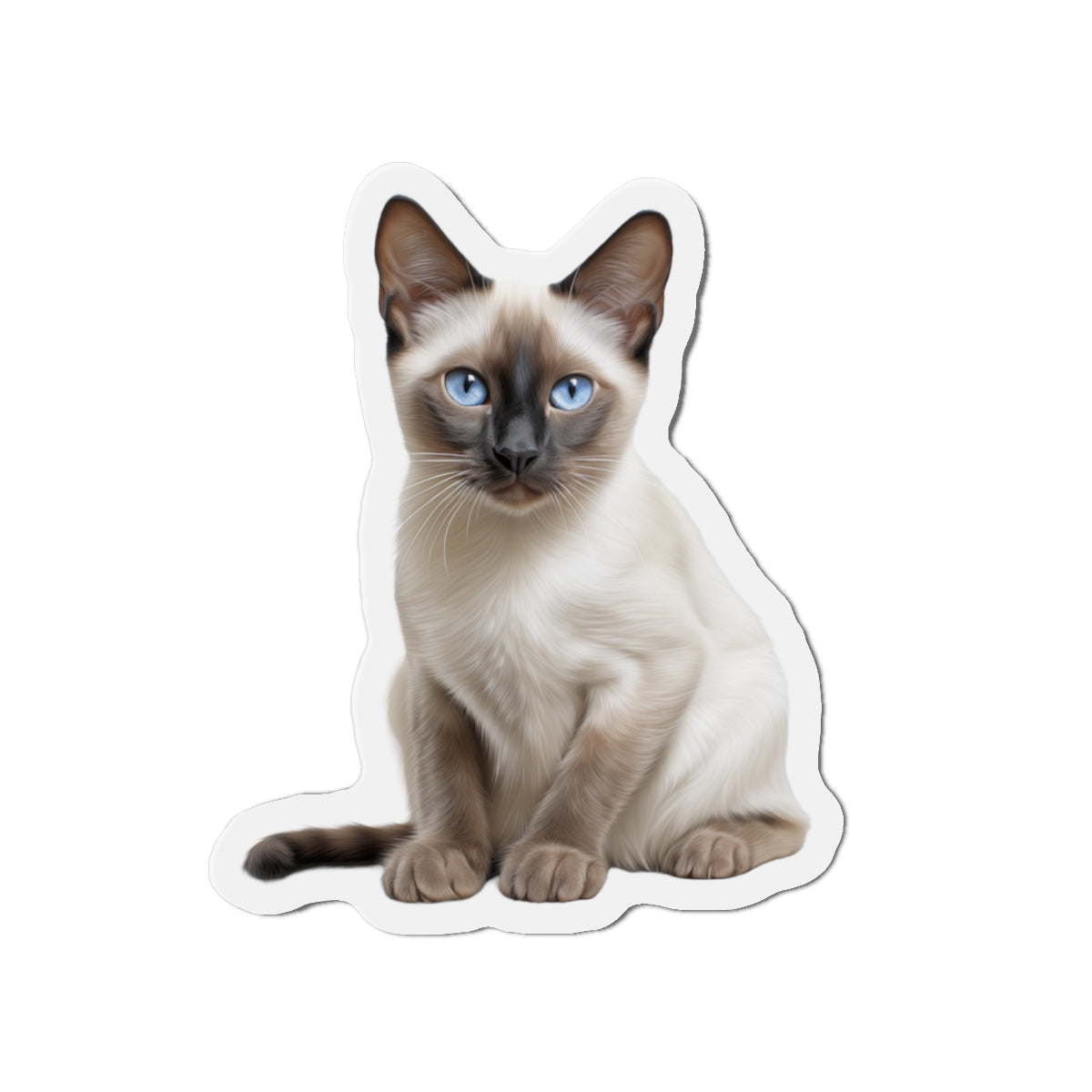 Siamese Magnet, Fridge Magnet, Cute Cat Magnet, Animal Lover Gift, Pet Owner Decor, Feline Kitchen Decor