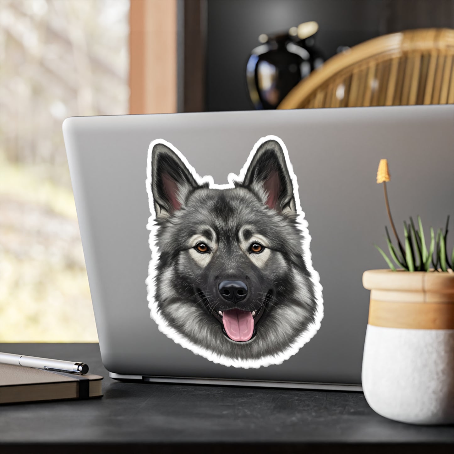 Norwegian Elkhound Vinyl Decals, Stickers for Dog Lovers, Pet Owner Gift, Car Decals, Laptop Stickers, Animal Lover Gift,