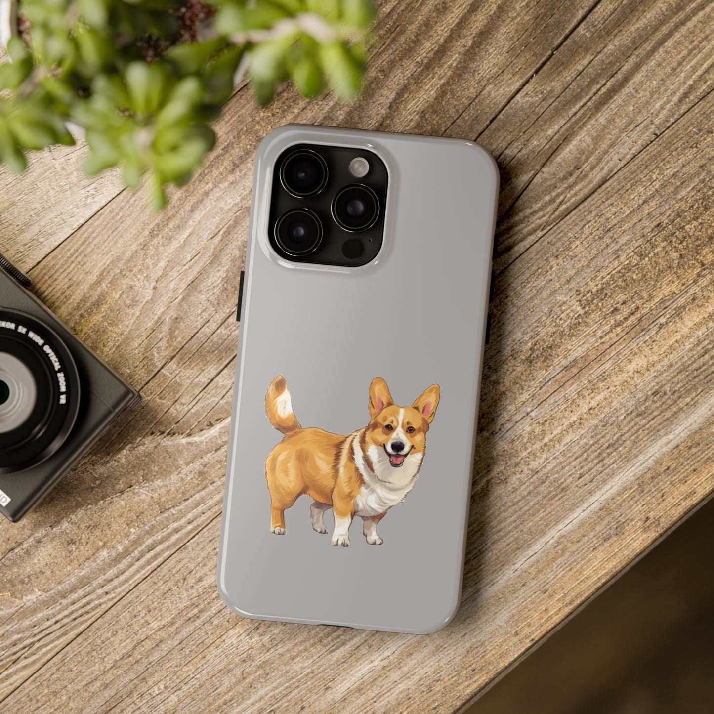 Light Grey Corgi Tough Phone Case