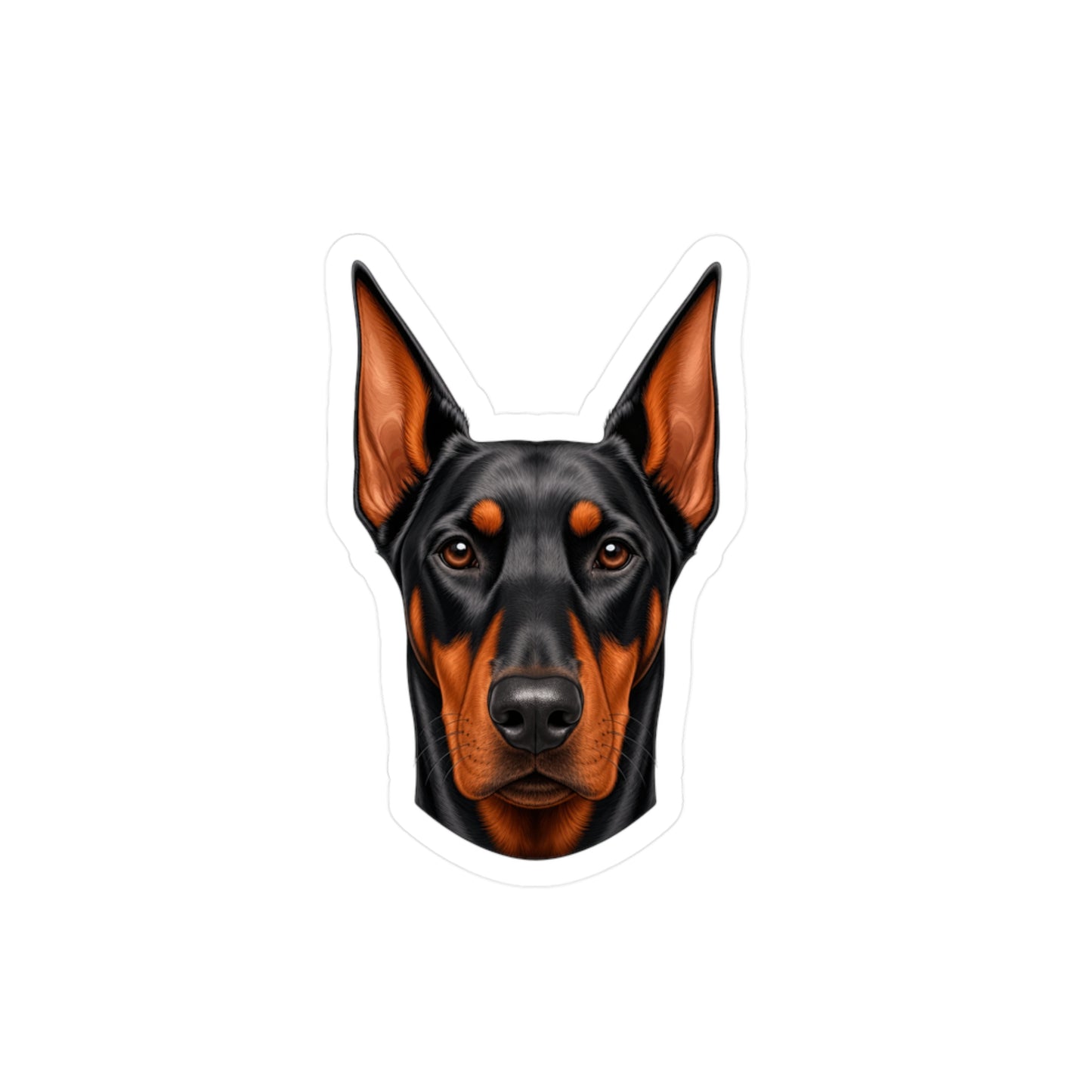 Doberman Pinscher Sticker | Waterproof Vinyl Decal | Dog Lover Gift