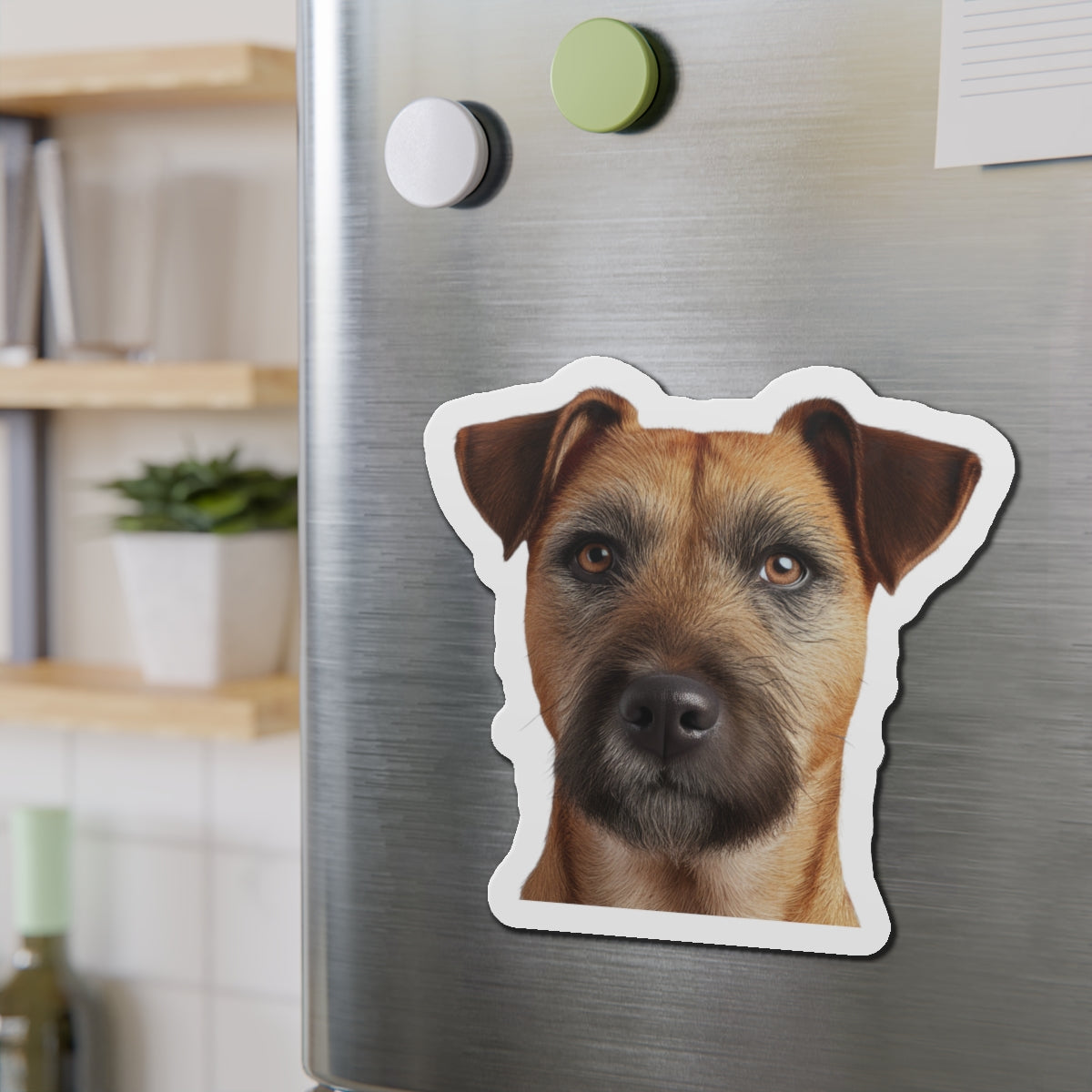 Border Terrier Die-Cut Magnet - Cute Dog Breed Refrigerator Magnet, Pet Lover Gift, Animal Decor, Fridge Decoration, Puppy Art Magnet