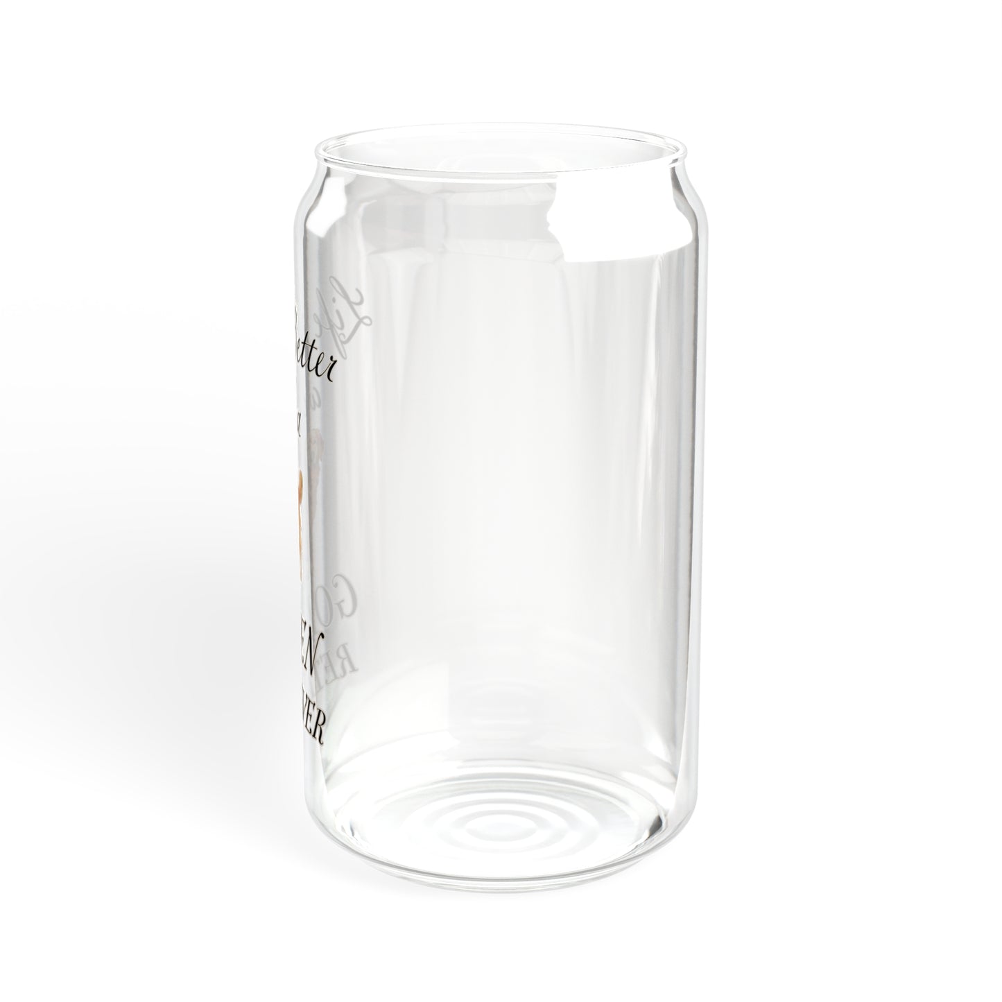 Golden Retriever Sipper Glass, 16oz