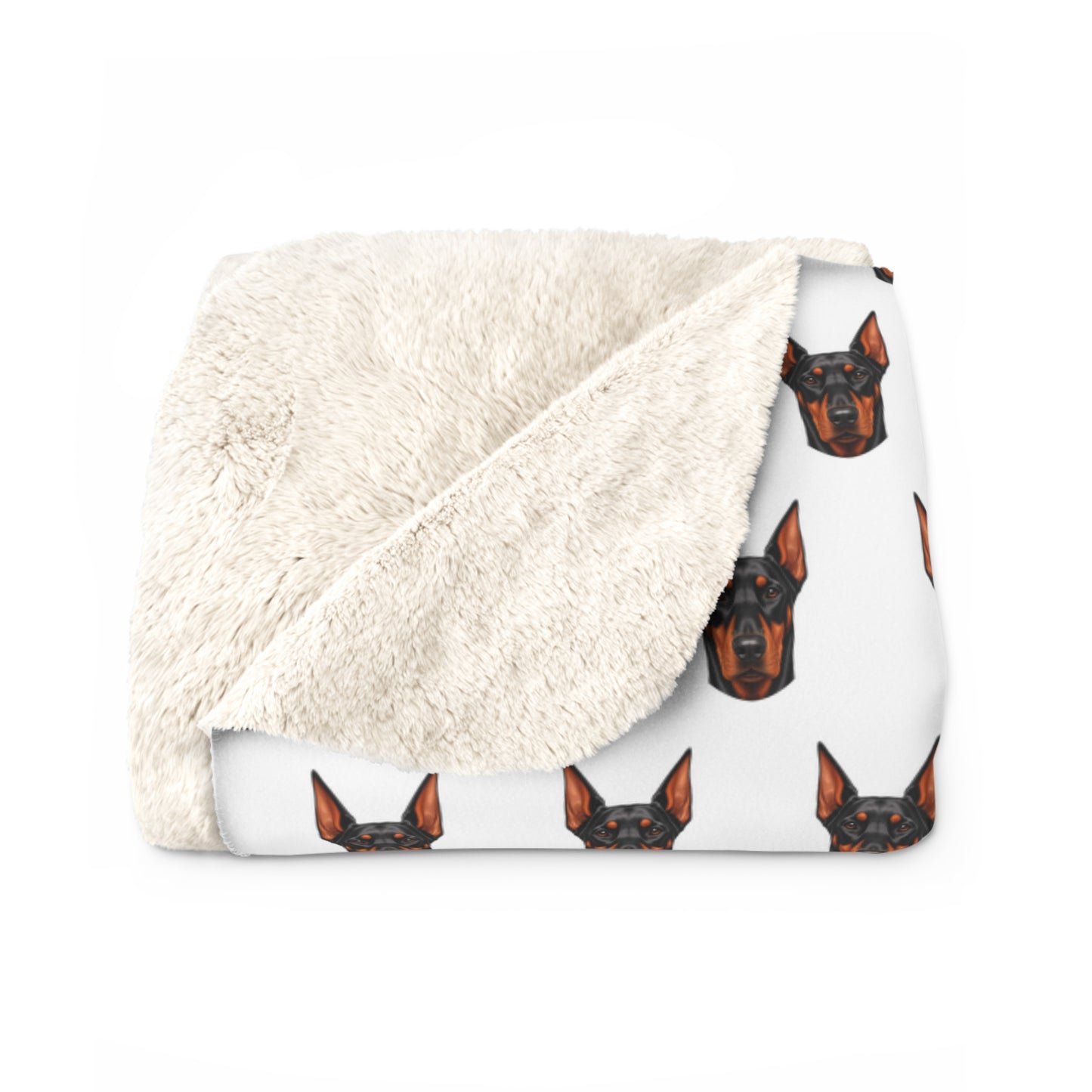 Doberman Pinscher Sherpa Fleece Blanket - Dog Lover Gift