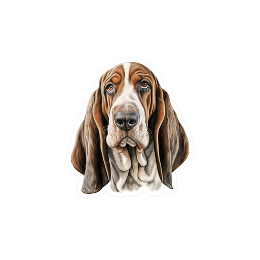 Basset hound Sticker - Kiss-Cut Vinyl Dog Decals