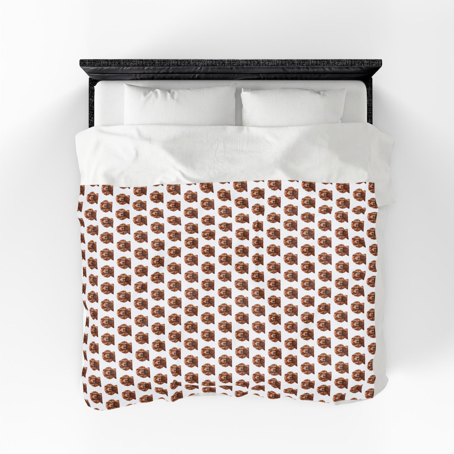 Cocker Spaniel Blanket (Velveteen Plush, White)