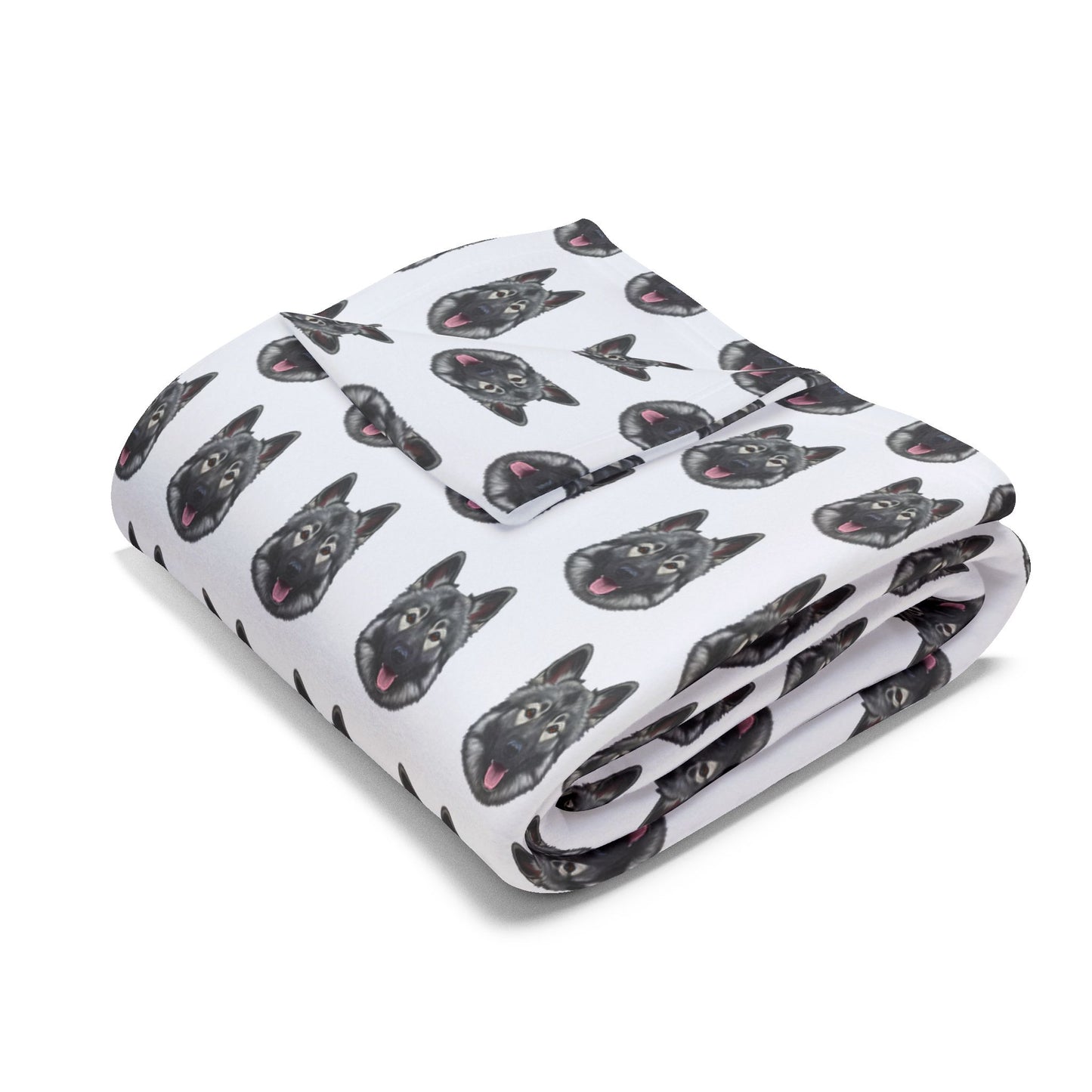 Norwegian Elkhound Dog Portrait Arctic Fleece Blanket | Norwegian Elkhound Lover Gift