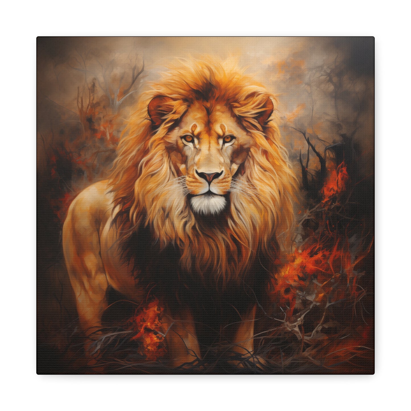 Lion Art - Animal Print - Canvas Gallery Wraps